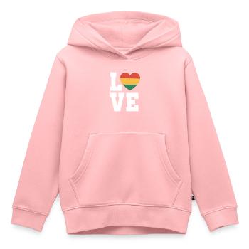 Je suis noir Histoire Noir - Sweat Premium à capuche enfant bio - rose - Devant - AI Model Kid Female (0cm)
