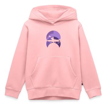 Kayak Aviron d’eau vive - Sweat Premium à capuche enfant bio - rose - Devant - AI Model Kid Female (0cm)