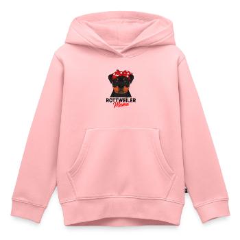 Rottweiler - Kinder Premium Organic Hoodie - Rosa - Vorne - AI Model Kid Female (0cm)