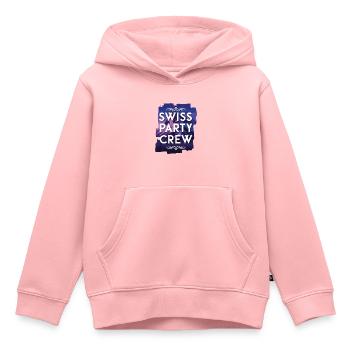 Swiss Party Crew - Kinder Premium Organic Hoodie - Rosa - Vorne - AI Model Kid Female (0cm)