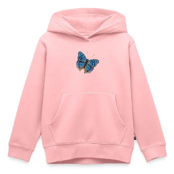 Blauer Schmetterling - Kinder Premium Organic Hoodie - Rosa - Vorne - AI Model Kid Female (0cm)