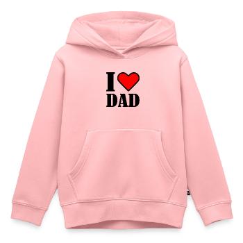 I love dad - Kinder Premium Organic Hoodie - Rosa - Vorne - AI Model Kid Female (0cm)