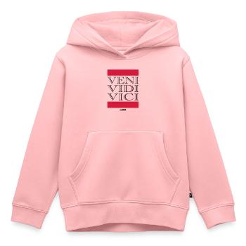 Veni Vidi Vici - Kinder Premium Organic Hoodie - Rosa - Vorne - AI Model Kid Female (0cm)