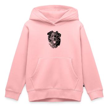 371 Altdeutscher Hütehund Tiger - Kinder Premium Organic Hoodie - Rosa - Vorne - AI Model Kid Female (0cm)