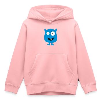 monstre - Sweat Premium à capuche enfant bio - rose - Devant - AI Model Kid Female (0cm)