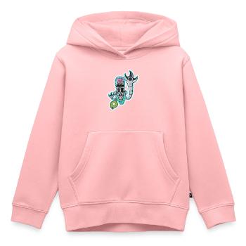Cerveau machine - Sweat Premium à capuche enfant bio - rose - Devant - AI Model Kid Female (0cm)