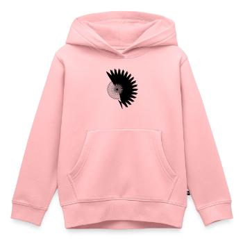 irow - Sweat Premium à capuche enfant bio - rose - Devant - AI Model Kid Female (0cm)