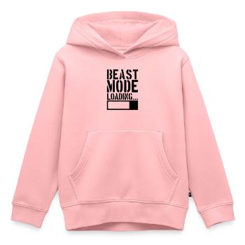 Caution Beast Mode Loading - Sweat Premium à capuche enfant bio - rose - Devant - AI Model Kid Female (0cm)