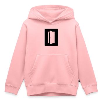 Tür - Kinder Premium Organic Hoodie - Rosa - Vorne - AI Model Kid Female (0cm)