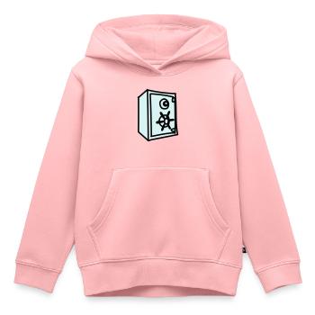 Tresor - Kinder Premium Organic Hoodie - Rosa - Vorne - AI Model Kid Female (0cm)