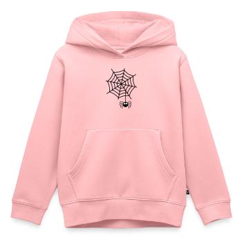 Toile d'araignée araignée - Sweat Premium à capuche enfant bio - rose - Devant - AI Model Kid Female (0cm)