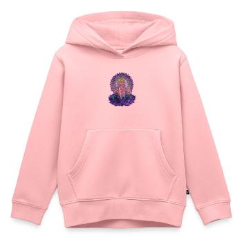 Ganesha 1 - Sweat Premium à capuche enfant bio - rose - Devant - AI Model Kid Female (0cm)