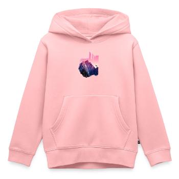 MN JEANS LONDON Mountain - Kinder Premium Organic Hoodie - Rosa - Vorne - AI Model Kid Female (0cm)