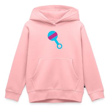 Baby Rassel Schwangerschaft Geschenk Kleinkind - Kinder Premium Organic Hoodie - Rosa - Vorne - AI Model Kid Female (0cm)