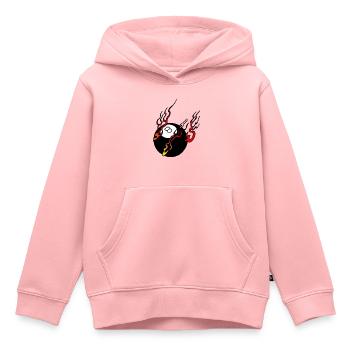 8 Balles - BALL POOL - Sweat Premium à capuche enfant bio - rose - Devant - AI Model Kid Female (0cm)