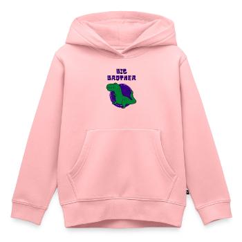 Cadeau pour grand frère - Grand frère - Sweat Premium à capuche enfant bio - rose - Devant - AI Model Kid Female (0cm)