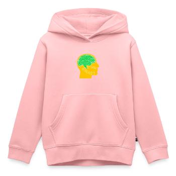 Think smart - think smart - Kids Premium Organic Hoodie - rose - Front - AI Model Kid Female (0cm)