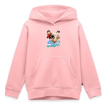 Der Pirat Barbarossa - Kinder Premium Organic Hoodie - Rosa - Vorne - AI Model Kid Female (0cm)