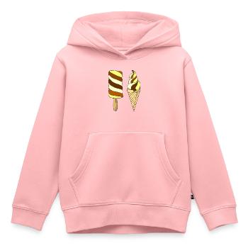 Eis - Kinder Premium Organic Hoodie - Rosa - Vorne - AI Model Kid Female (0cm)