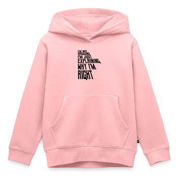 I m not arguing - Kids Premium Organic Hoodie - rose - Front - AI Model Kid Female (0cm)
