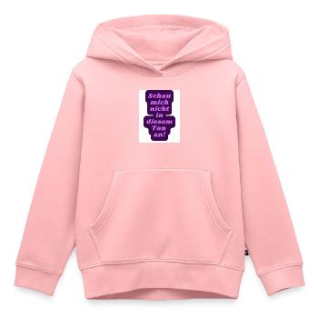 Schau nicht so - Kinder Premium Organic Hoodie - Rosa - Vorne - AI Model Kid Female (0cm)