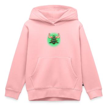 Christmas Muskelbaum - Kinder Premium Organic Hoodie - Rosa - Vorne - AI Model Kid Female (0cm)