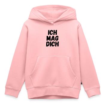 Ich mag dich - Kinder Premium Organic Hoodie - Rosa - Vorne - AI Model Kid Female (0cm)