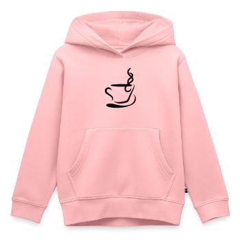 Coffee Illustration Gift Idea for Coffee Drinkers - Kids Premium Organic Hoodie - rose - Front - AI Model Kid Female (0cm)