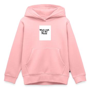 Weck mich vor der Pause - Kinder Premium Organic Hoodie - Rosa - Vorne - AI Model Kid Female (0cm)