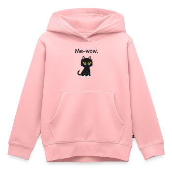 Me-wow. - Kinder Premium Organic Hoodie - Rosa - Vorne - AI Model Kid Female (0cm)