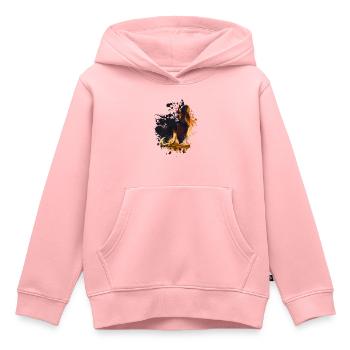 Feuer - Kinder Premium Organic Hoodie - Rosa - Vorne - AI Model Kid Female (0cm)