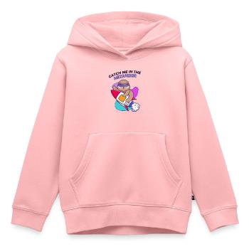 Fangen Sie mich im Metaversum Animal Funny Graphic - Kinder Premium Organic Hoodie - Rosa - Vorne - AI Model Kid Female (0cm)