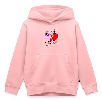 Heart Gamer Liebhaber schwarz Gaming und Liebe - Kinder Premium Organic Hoodie - Rosa - Vorne - AI Model Kid Female (0cm)