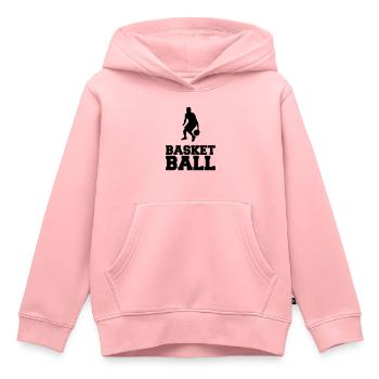 basketball - Kids Premium Organic Hoodie - rose - Front - AI Model Kid Female (0cm)