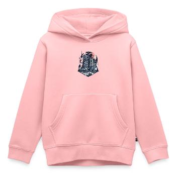 Urbex verlassenes Gebäude im Vektorstil - Kinder Premium Organic Hoodie - Rosa - Vorne - AI Model Kid Female (0cm)