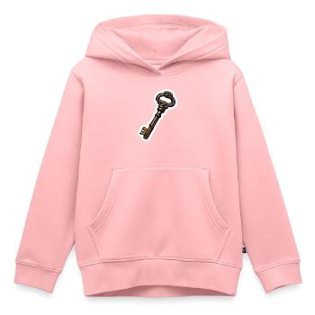 Schlüssel / Schloss / verschlossen / Sicherheit - Kinder Premium Organic Hoodie - Rosa - Vorne - AI Model Kid Female (0cm)