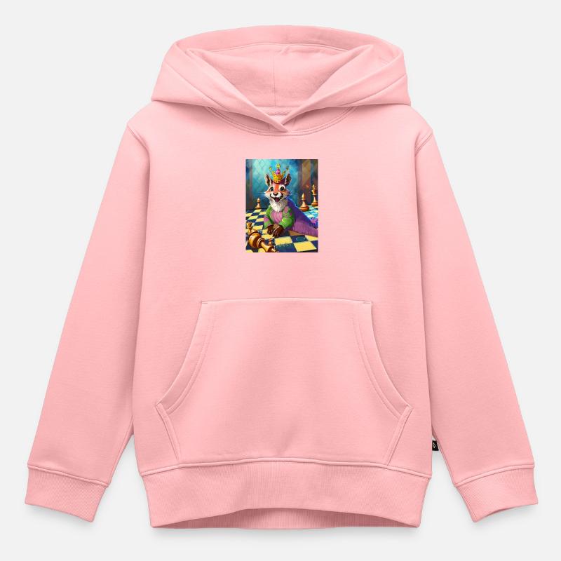 Échecs Fox - Sweat Premium à capuche enfant bio - rose