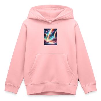 Weltraum - Kinder Premium Organic Hoodie - Rosa - Vorne - AI Model Kid Female (0cm)