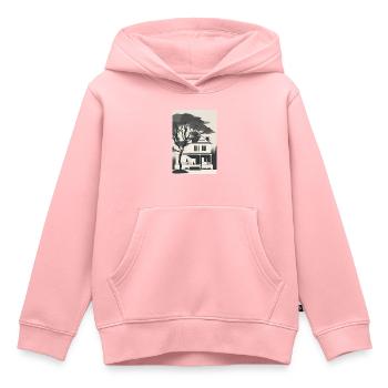 Maison - Sweat Premium à capuche enfant bio - rose - Devant - AI Model Kid Female (0cm)