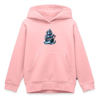 Segelschiff - Kinder Premium Organic Hoodie - Rosa - Vorne - AI Model Kid Female (0cm)