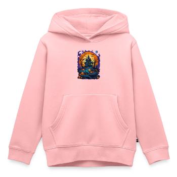 Witch's house with bats - Kids Premium Organic Hoodie - rose - Front - AI Model Kid Female (0cm)