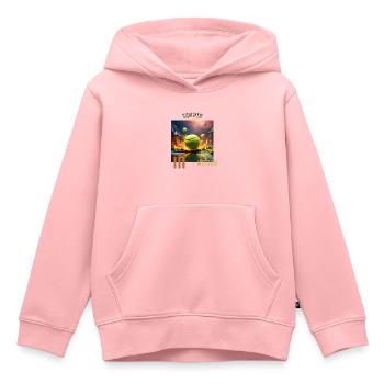 Le tennis en mouvement - Sweat Premium à capuche enfant bio - rose - Devant - AI Model Kid Female (0cm)