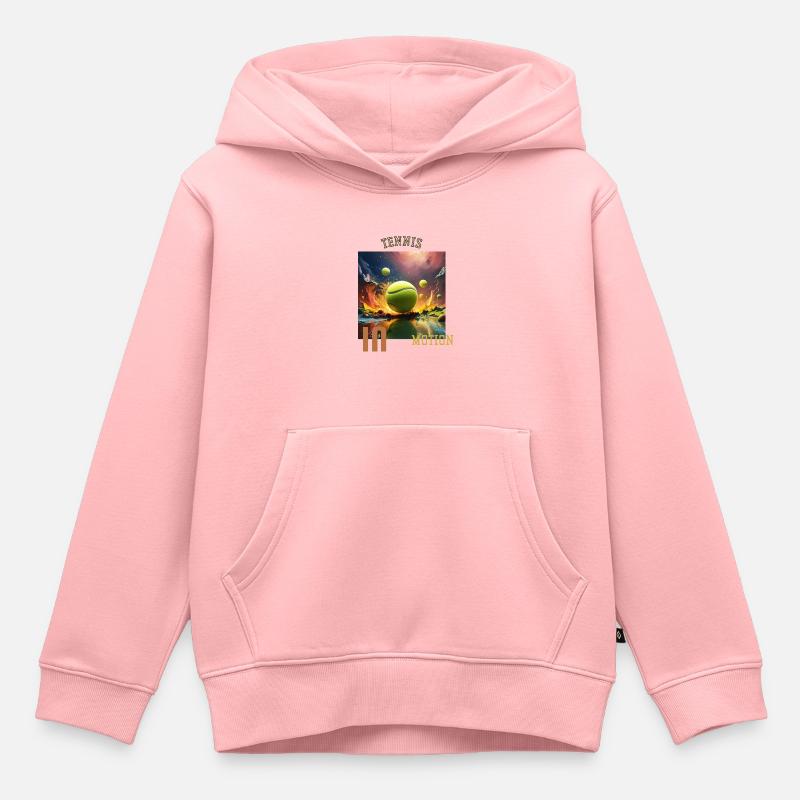 Le tennis en mouvement - Sweat Premium à capuche enfant bio - rose