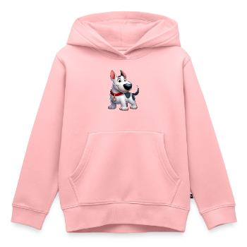 Bullterrier 4 - Kinder Premium Organic Hoodie - Rosa - Vorne - AI Model Kid Female (0cm)