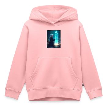 Kinderkleidung - Kinder Premium Organic Hoodie - Rosa - Vorne - AI Model Kid Female (0cm)