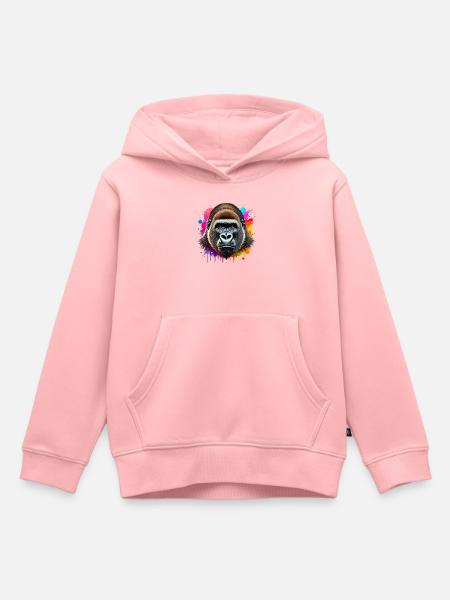 Gorilla - Kinder Premium Organic Hoodie - Rosa