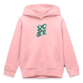 Tendance des bulles chromées - Sweat Premium à capuche enfant bio - rose - Devant - AI Model Kid Female (0cm)