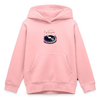 Nur Vinyl Vibes - Kinder Premium Organic Hoodie - Rosa - Vorne - AI Model Kid Female (0cm)
