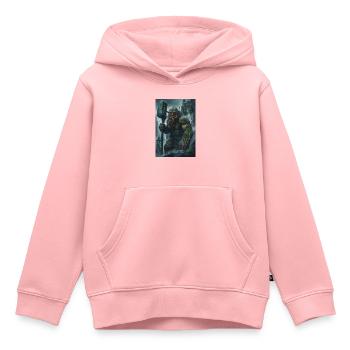 Riese Mythologie Giant Geschenk - Kinder Premium Organic Hoodie - Rosa - Vorne - AI Model Kid Female (0cm)