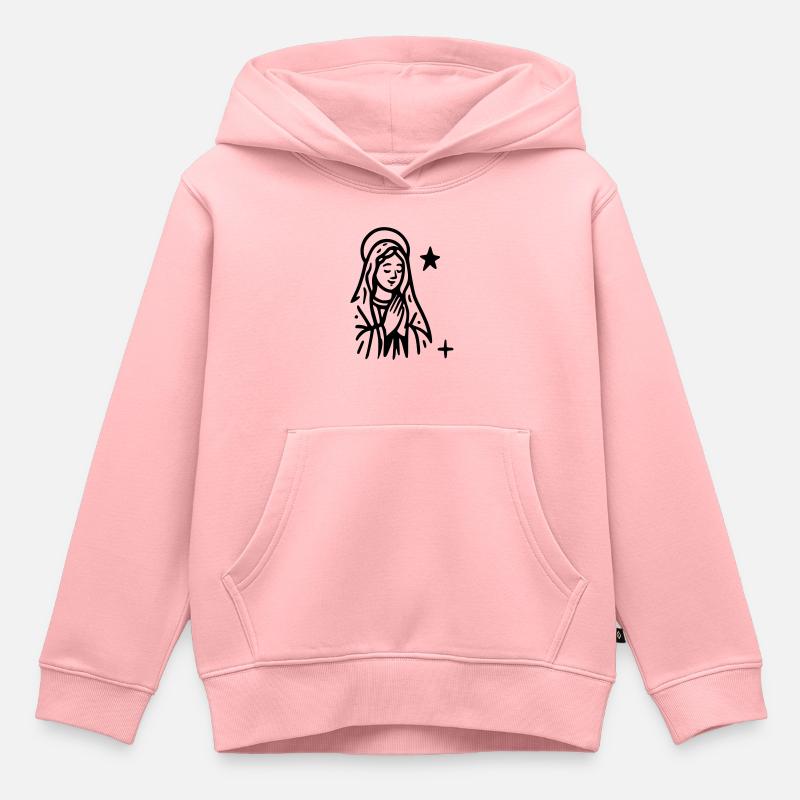 Sainte Marie - Sweat Premium à capuche enfant bio - rose